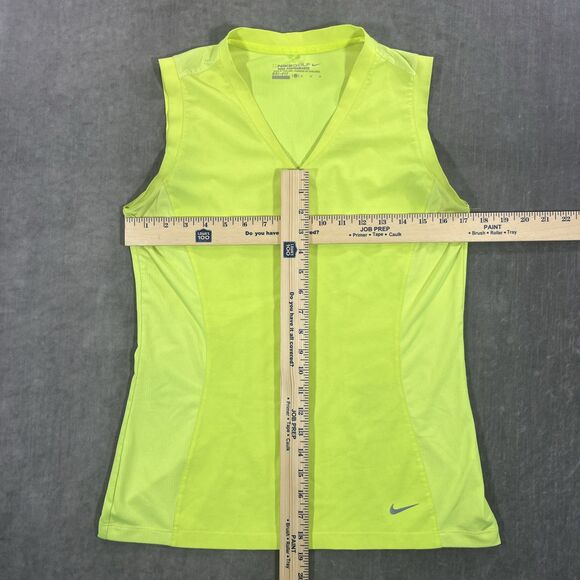 Nike Golf Dri FIT Tour Womens Medium Green Vneck Tank Top Tennis Pickleball - Picture 4 of 6